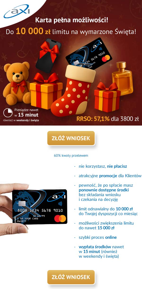 Do 10 000 zł na wymarzone Święta!